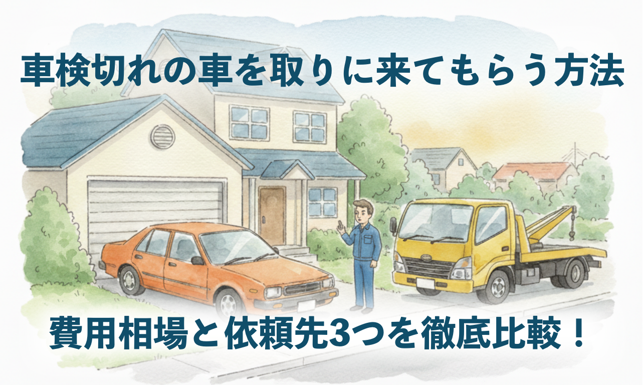 車検切れの車を取りに来てもらう方法は?費用相場と依頼先3つを徹底比較