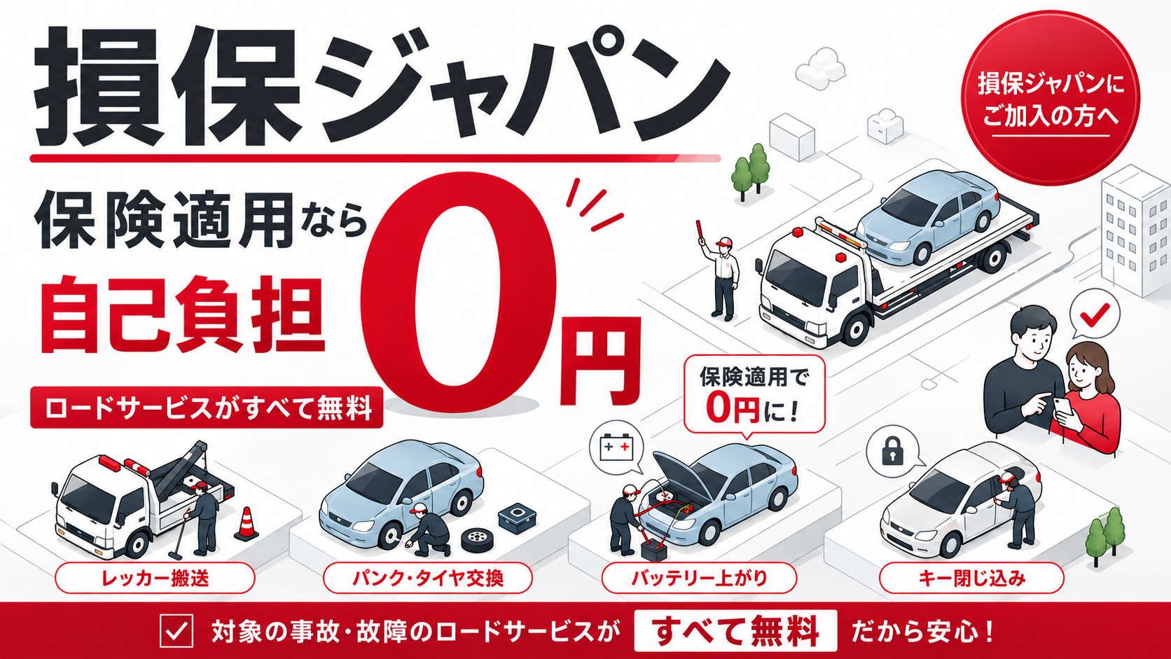 損保ジャパンの保険対応｜修理・レッカー・代車手配はこちら